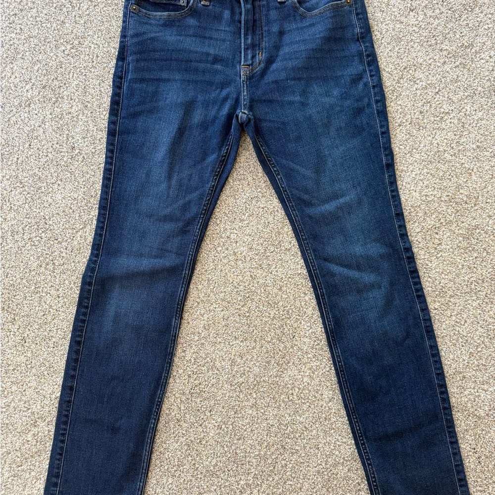 Abercrombie Kids Size 13/14 Girls Long Dark Blue Skinny Jeans
